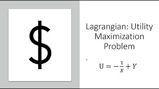 Utility Maximization with Lagrange Method [upl. by Iarahs843]