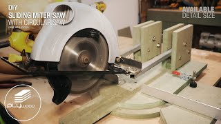 DIY Sliding Miter Saw with Circular Saw  How to Made [upl. by Columbine]