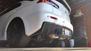 Evo x ultimate racing exhaust cold start and rev [upl. by Whiffen]