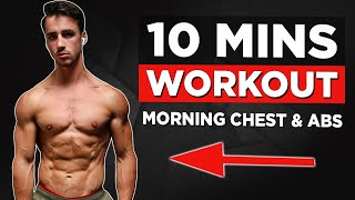 10 MIN HOME CHEST amp ABS WORKOUT NO EQUIPMENT [upl. by Sainana]