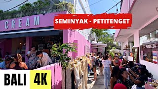 BALI INDONESIA 🇮🇩 4K Seminyak amp Petitenget — Walking Tour [upl. by Saum630]