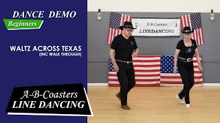 WALTZ ACROSS TEXAS  Line Dance Demo amp Walk Through [upl. by Enilemme]