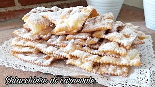 CHIACCHIERE DI CARNEVALE LEGGERE E FRIABILI 🎭 [upl. by Gustavus829]