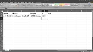 PLZ und Ort aus einer Spalte trennen [upl. by Cote]
