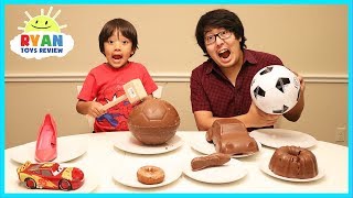 Chocolate Food vs Real challenge with Ryan ToysReview [upl. by Worden257]