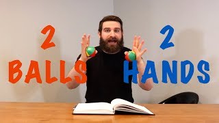 JUGGLING 2 BALLS WITH 2 HANDS  Important Skill [upl. by Eatnuahs]