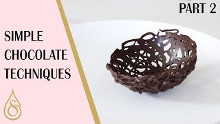 Simple Chocolate Techniques You Need To Know Part 2 [upl. by Leuqim]