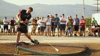 Farmers Golf competition in Switzerland  Red Bull Hornussen [upl. by Whallon]