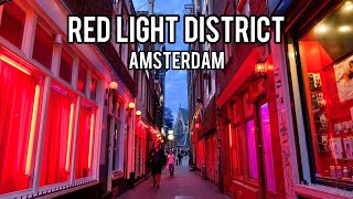 Amsterdam Red Light Area at Night 🚨 4K De Wallen Walking Tour [upl. by Anan]