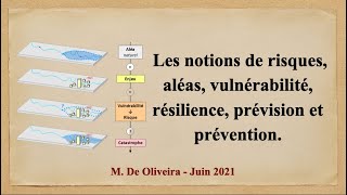 Les notions de risques aléas vulnérabilité résilience prévision et prévention [upl. by Nosrac]