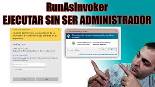 Desactivar UAC Control de cuentas de Usuario  Ejecutar como administrador [upl. by Ielirol442]