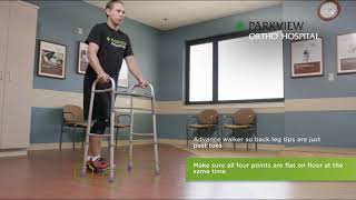 Using a Walker Gait with Walker – Non WeightBearing [upl. by Dnomse]