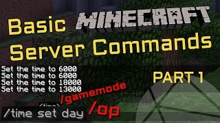 How To Use Commands On Your Minecraft Server How To OP Yourself Part 1 [upl. by Ahsinik]