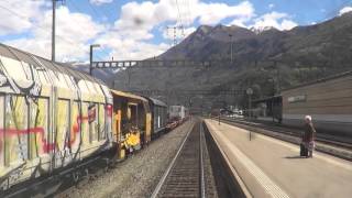 Führerstandsfahrt Locarno  ArthGoldau über den Gotthard 14 April 2016 Gotthard Eisenbahn [upl. by Enelav]