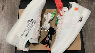 OFF WHITE X NIKE AIR FORCE 1 LOW “Ghosting” Unboxing amp Review Virgil Abloh The Ten Presto Jordan [upl. by Nyltiak]