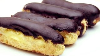 Easy Chocolate Eclairs Recipe [upl. by Urbannal62]