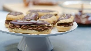 Chocolate Eclairs Recipe with Chocolate Pastry Cream French Eclairs [upl. by Nwahshar361]