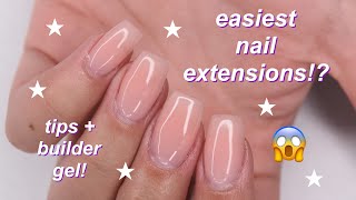 HOW TO nail extensions w tips amp builder gel [upl. by Etheline]