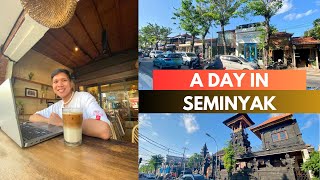 Exploring Seminyak Bali  Solo Travel Vlog [upl. by Ttekcirc]