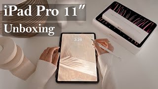 iPad Pro 2022 11quot M2 Unboxing and Setup  Accessories [upl. by Piane]