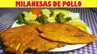 Como hacer Milanesas de Pollo  Chicken Milanesas [upl. by Meagan]