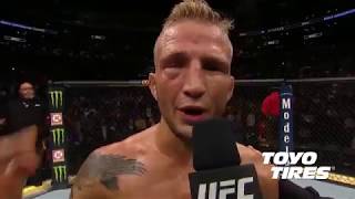 UFC 227 TJ Dillashaw Octagon Interview [upl. by Erlina]