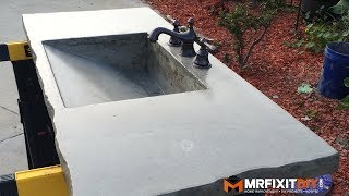 DIY CONCRETE SINK Part 1 of 2 [upl. by Neyu]