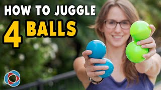 Learn to JUGGLE 4 BALLS  Intermediate Tutorial [upl. by Bryan715]