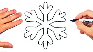 Cómo dibujar un Copo de Nieve  Dibujo de Copo de Nieve [upl. by Philine]