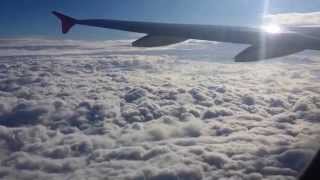 Airplane taking off amp ascending above the clouds [upl. by Solegnave]