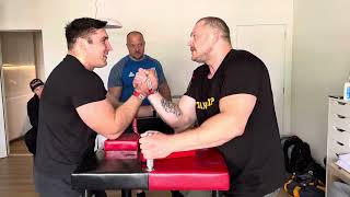 Kalinichenko vs Prudnik  Armwrestling Training [upl. by Jordans26]