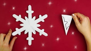 Cómo hacer un copo de nieve de papel en 5 minutos Simple [upl. by Alix]