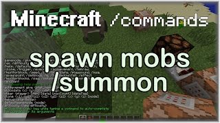 Minecraft Commands summon Tutorial [upl. by Aihsetel]