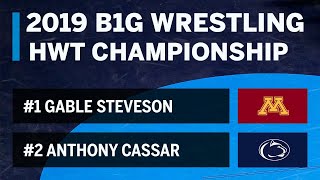 HWT 1 Gable Steveson Minnesota vs 2 Anthony Cassar PSU  2019 B1G Wrestling Championship [upl. by Scherle]